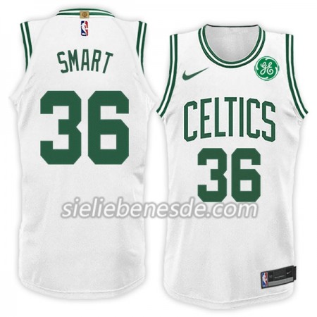 Herren NBA Boston Celtics Trikot Marcus Smart 36 Nike 2017-18 Weiß Swingman